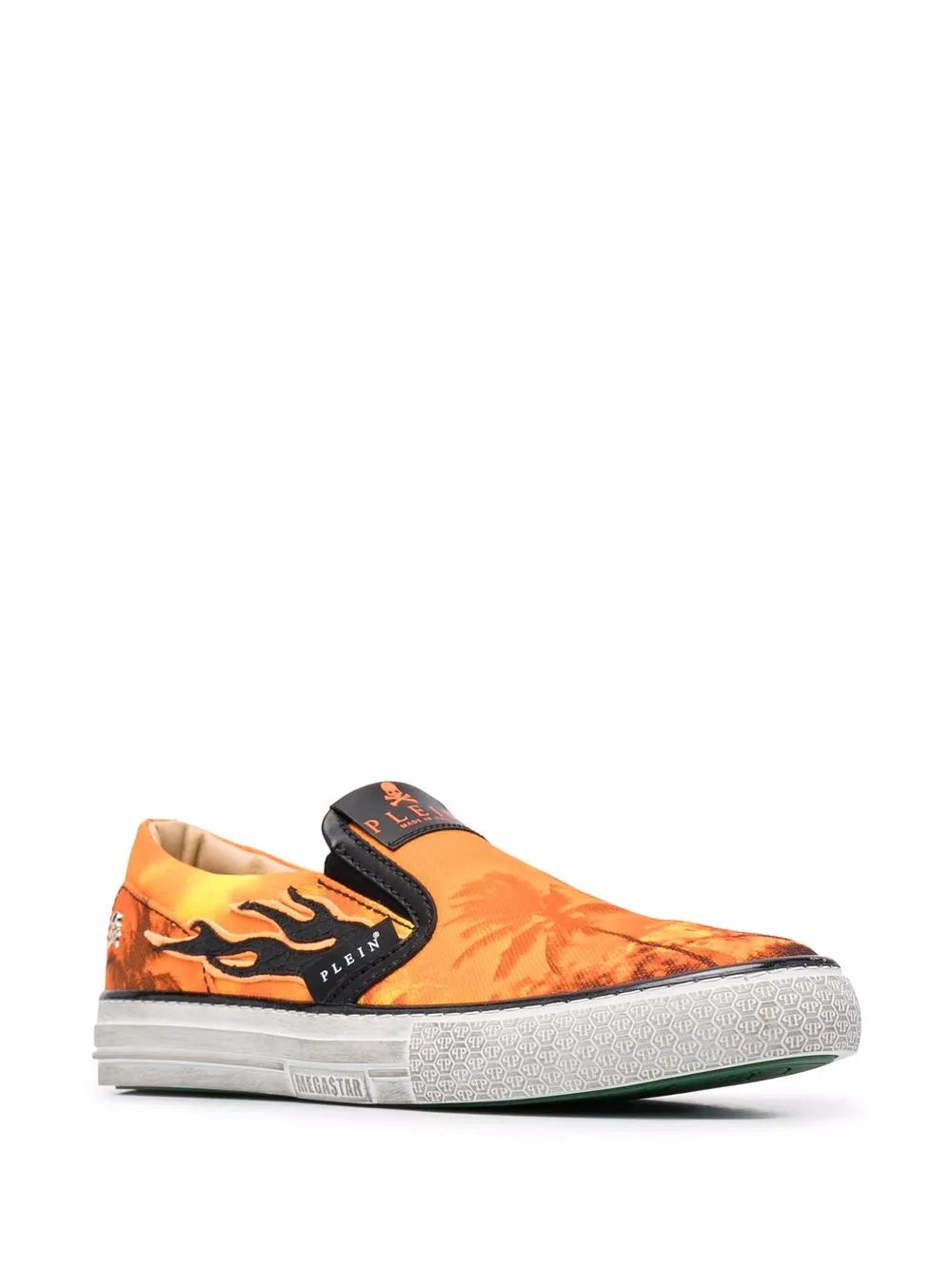 Philipp Plein flame print slip-on sneakers