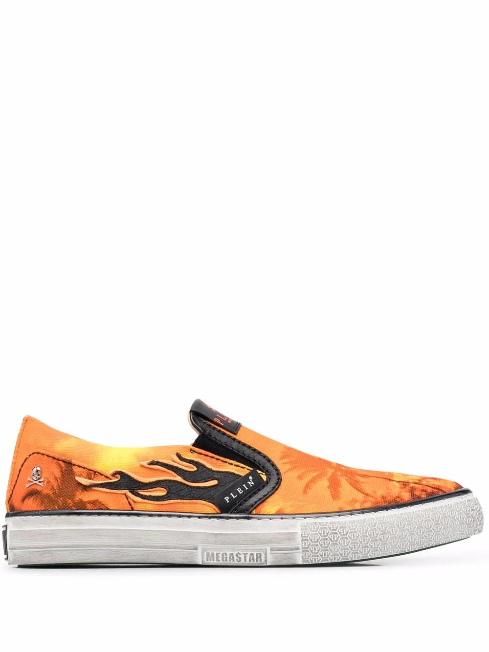 Philipp Plein flame print slip-on sneakers
