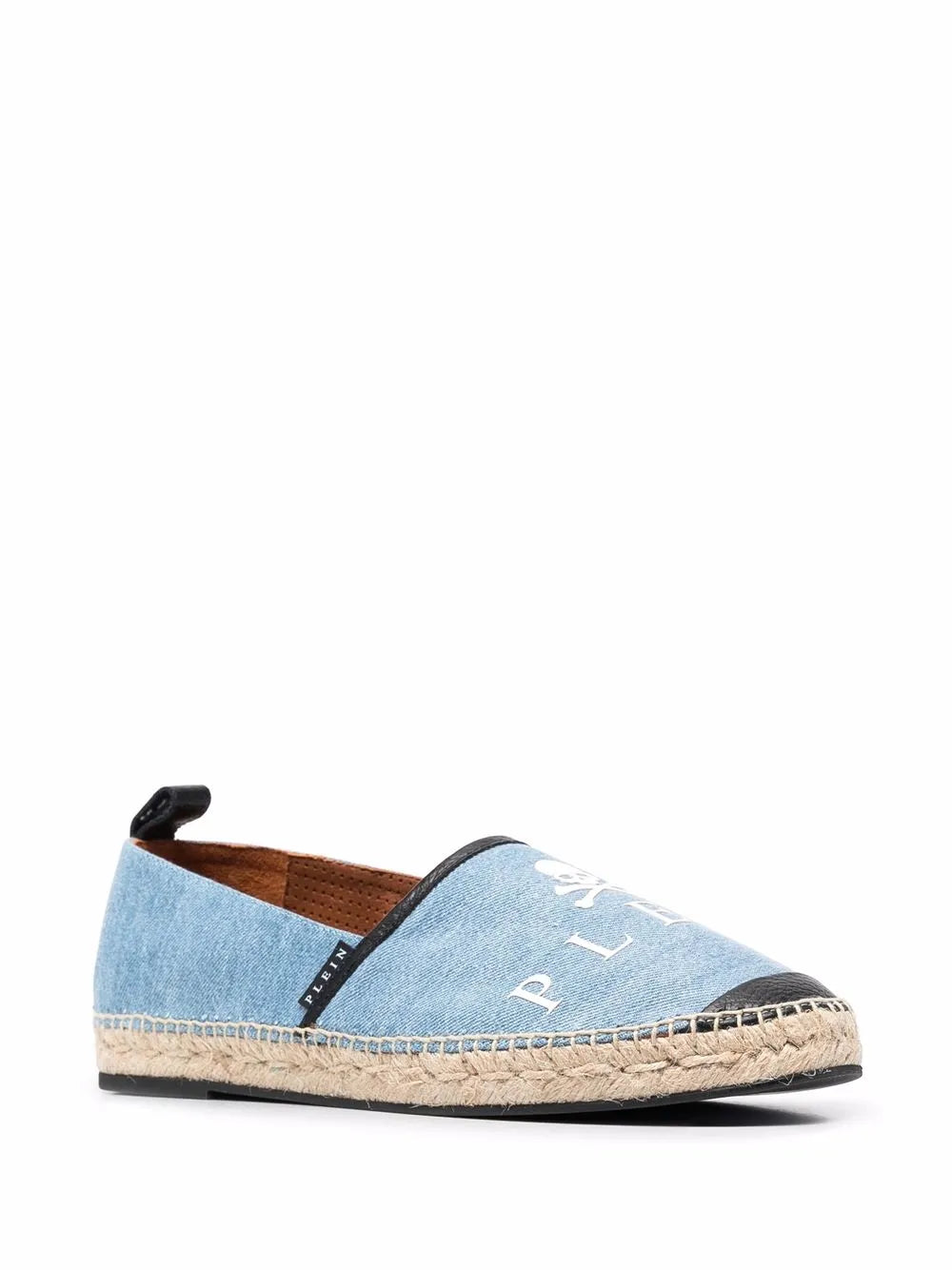 Philipp Plein skull logo denim espadrilles