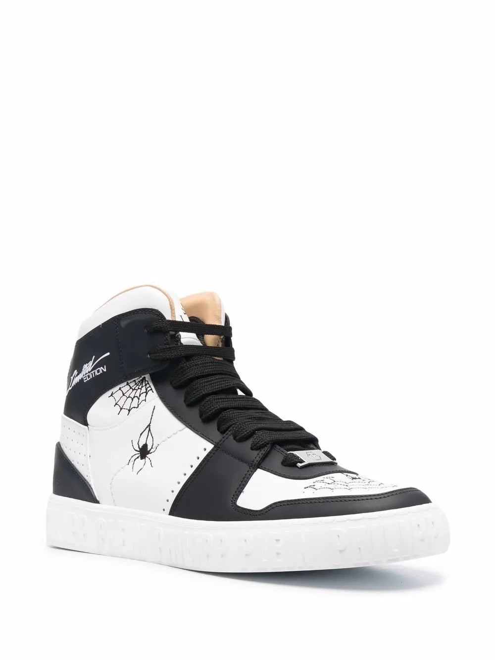 Philipp Plein panelled spider print sneakers