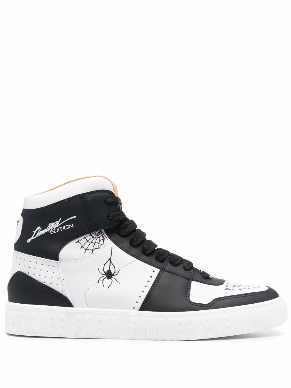 Philipp Plein panelled spider print sneakers