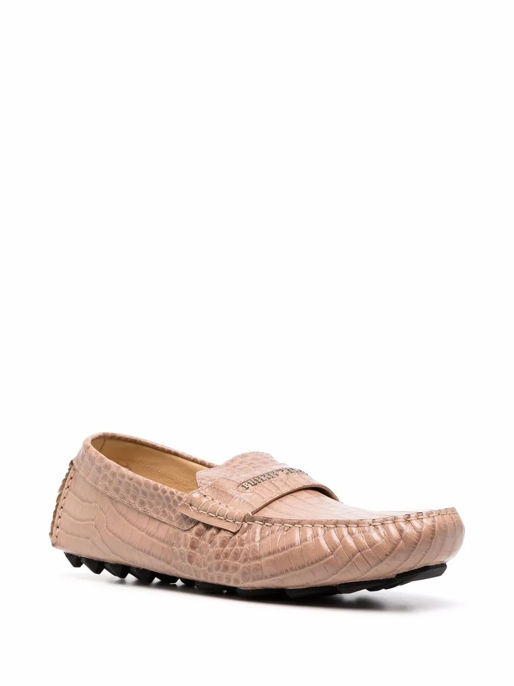 Philipp Plein pink leather moccasin