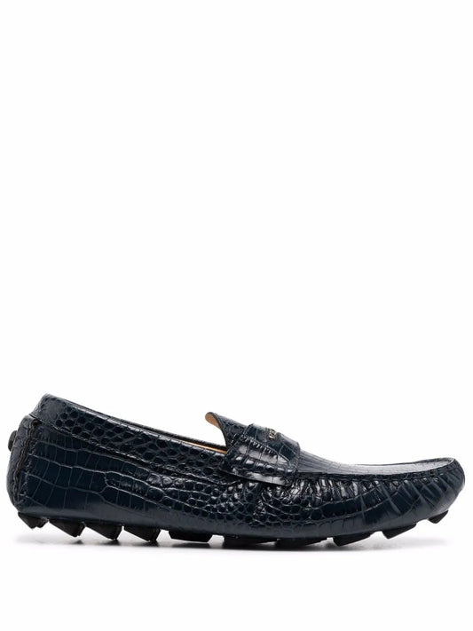 Philipp Plein lug sole leather moccasin