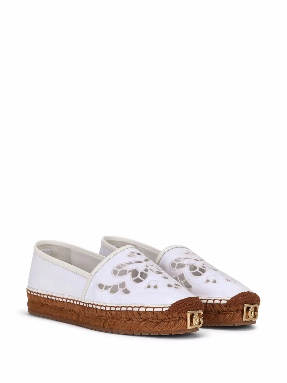 Dolce & Gabbana broderie anglaise flat espadrilles