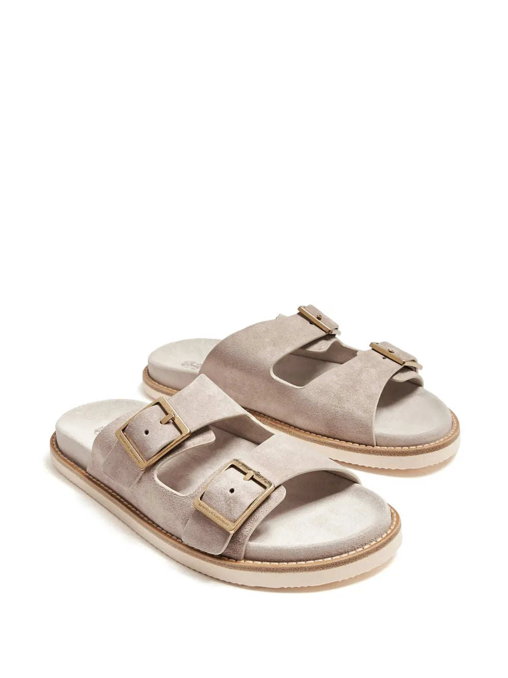 Brunello Cucinelli buckled suede sandals