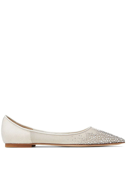 Jimmy Choo Love crystal-embellished ballerinas