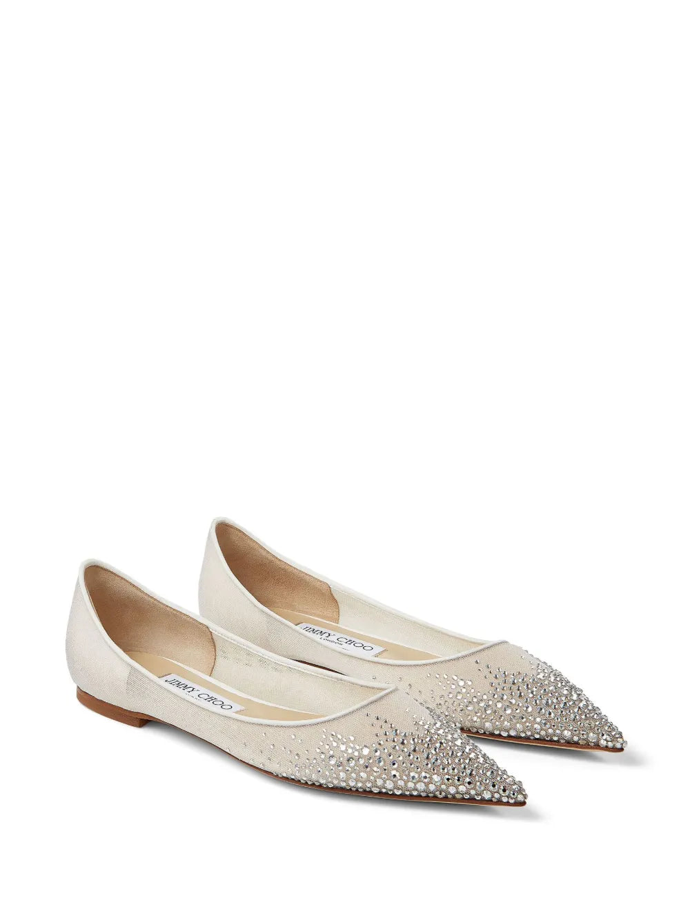 Jimmy Choo Love crystal-embellished ballerinas