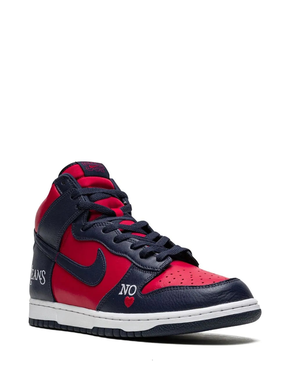 Nike x Supreme SB Dunk High "By Any Means Navy/Red" sneakers