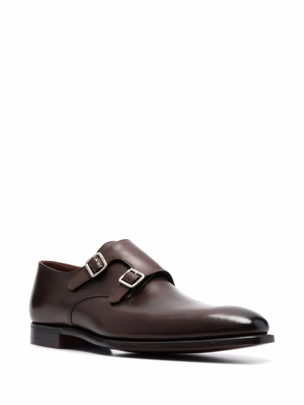 Crockett & Jones leather monk shoes