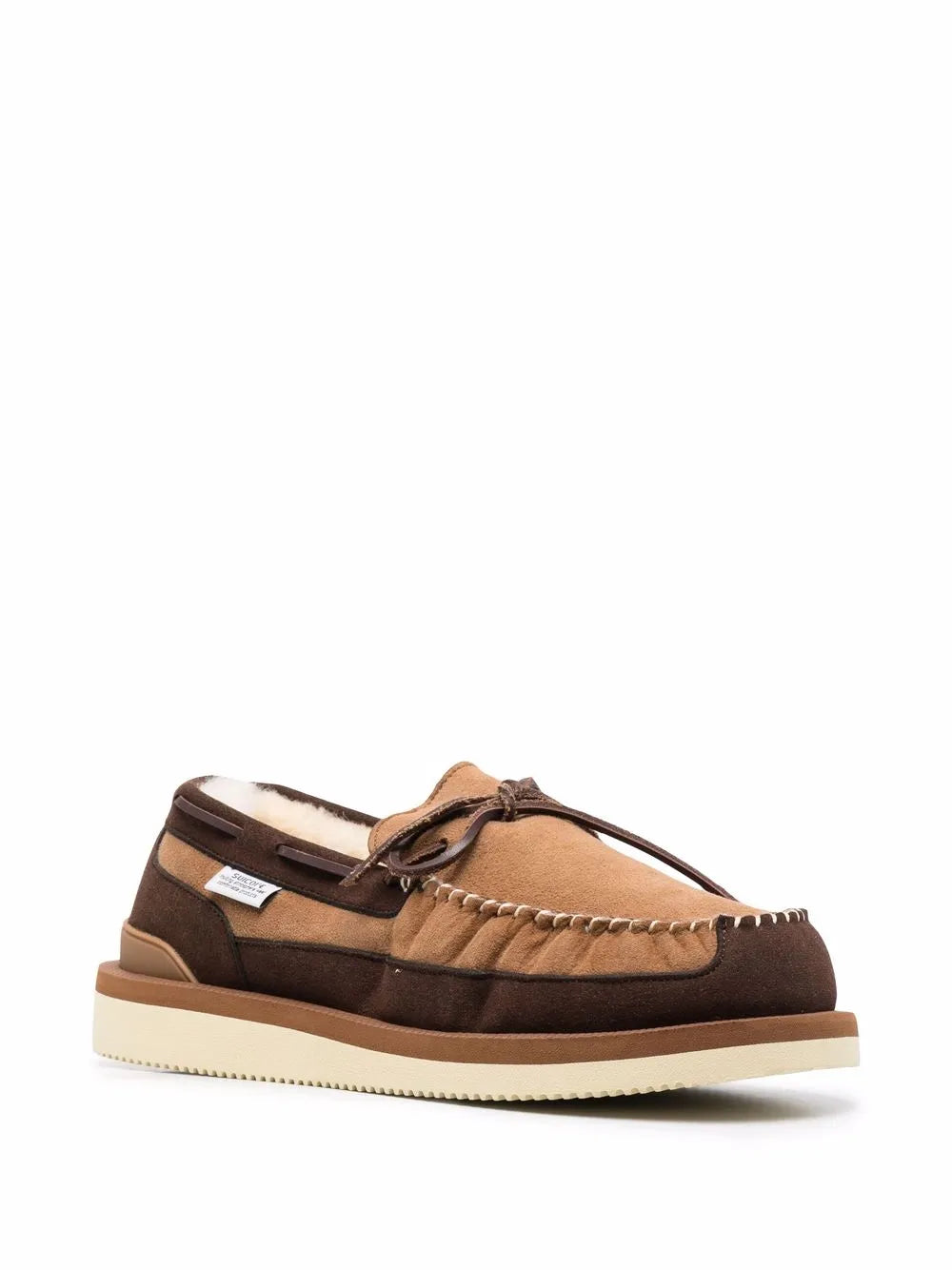 Suicoke fur-lined suede loafers