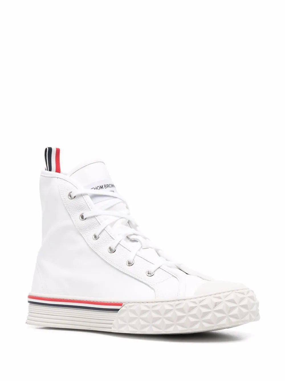 Thom Browne high-top leather sneakers