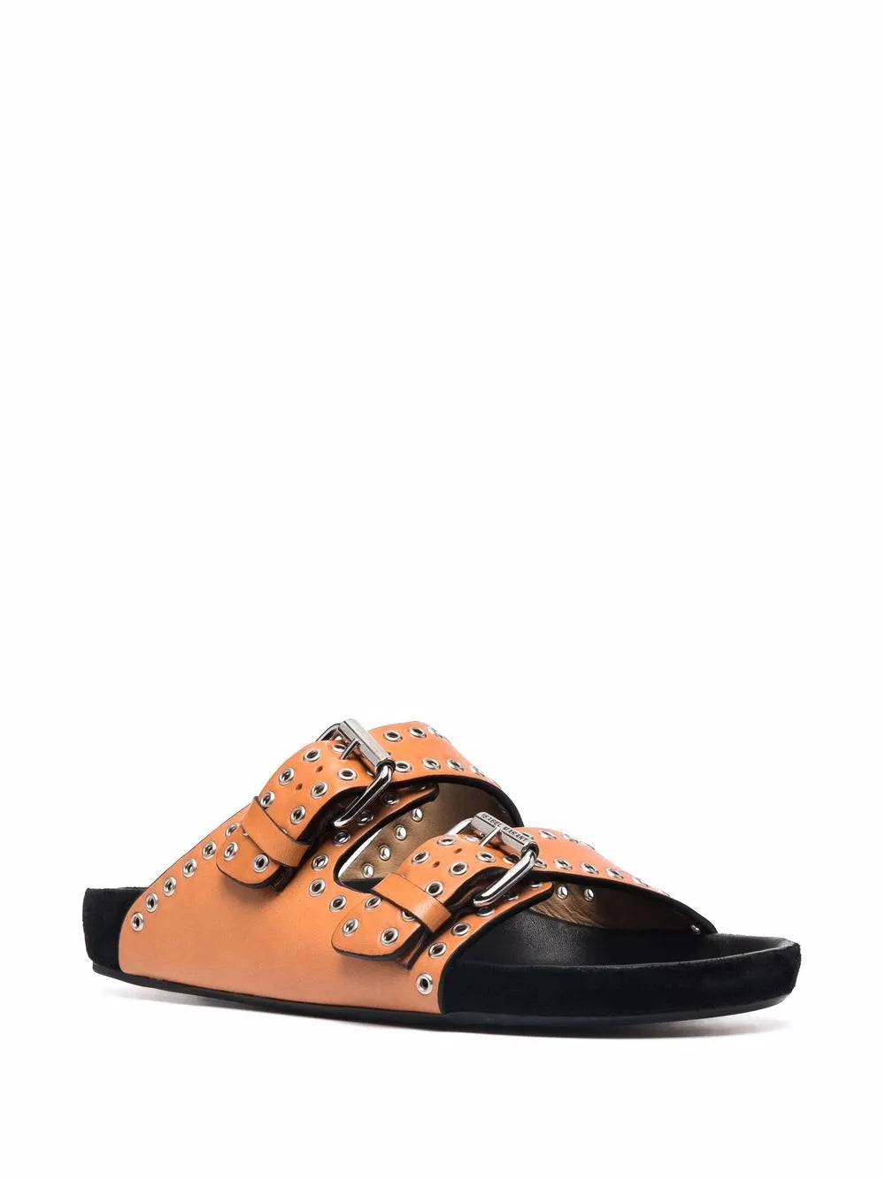 ISABEL MARANT eyelet-embellished leather sliders