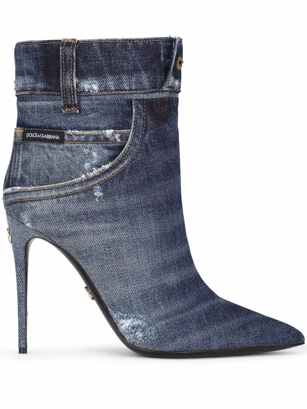 Dolce & Gabbana patchwork-denim ankle boots