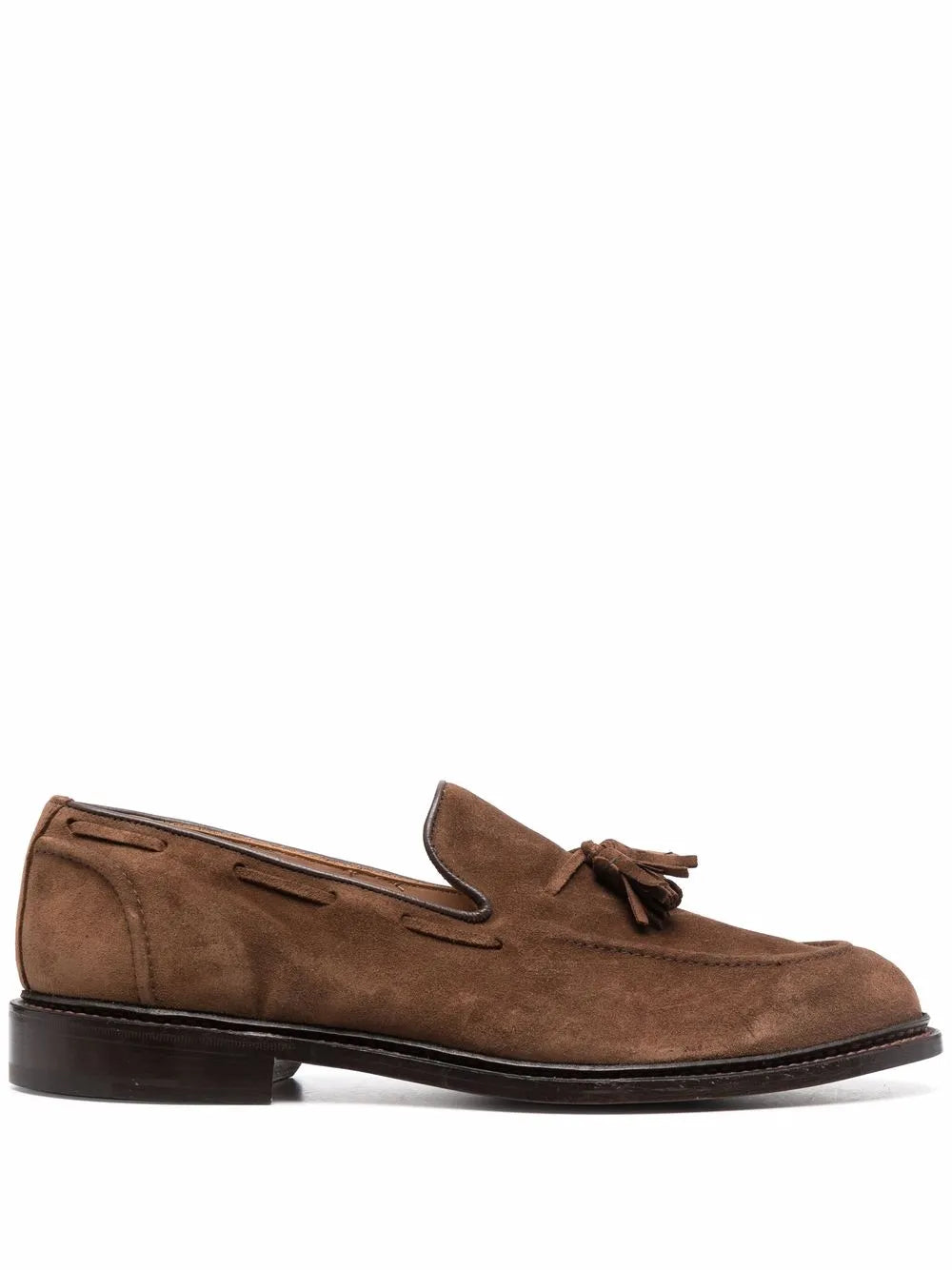 Tricker's tassel-detail suede loafers