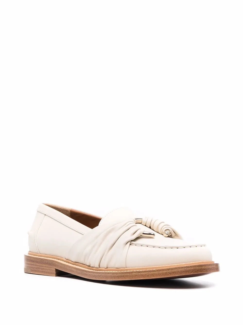 Chloé C-embellished leather loafers