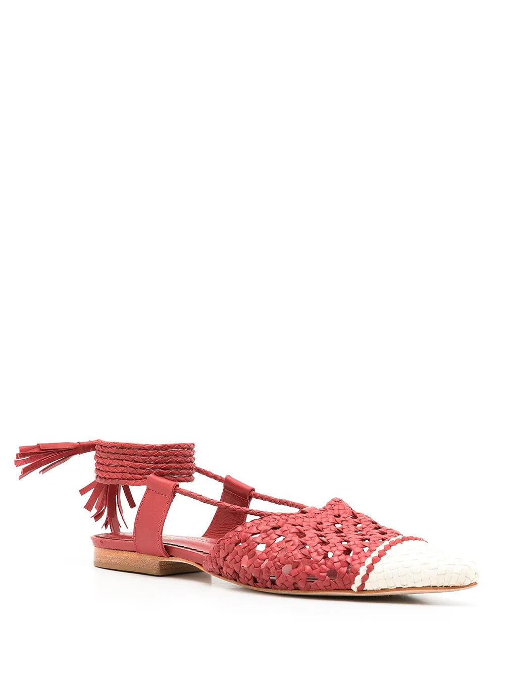 Sarah Chofakian Lovina woven ballerina shoes