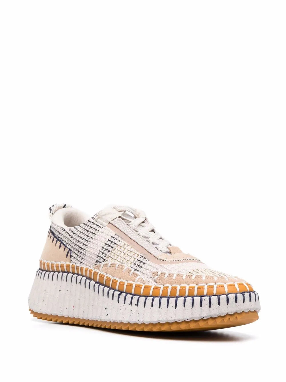Chloé whipstitch-trim sneakers