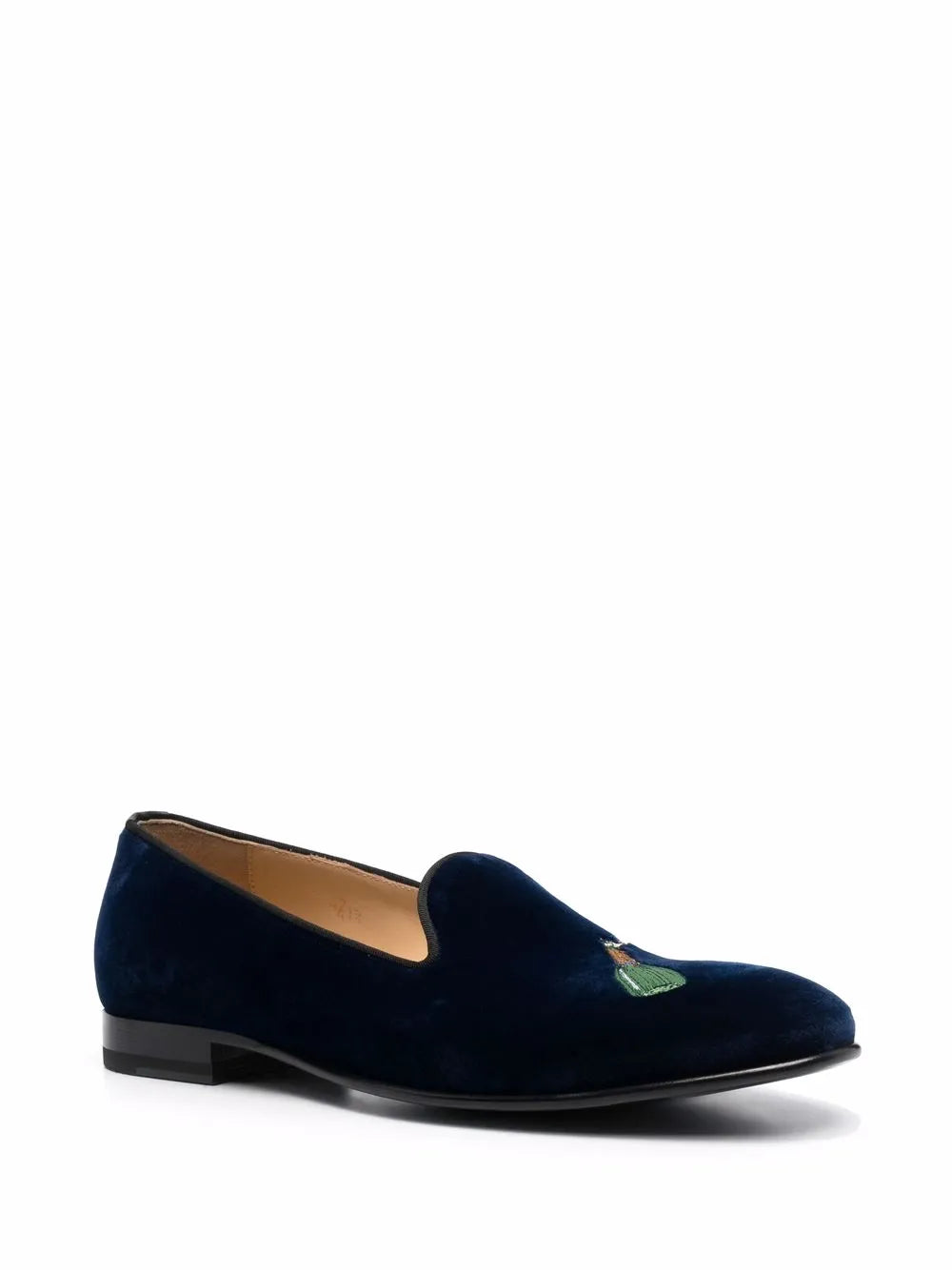 Scarosso Jay embroidered velvet slippers
