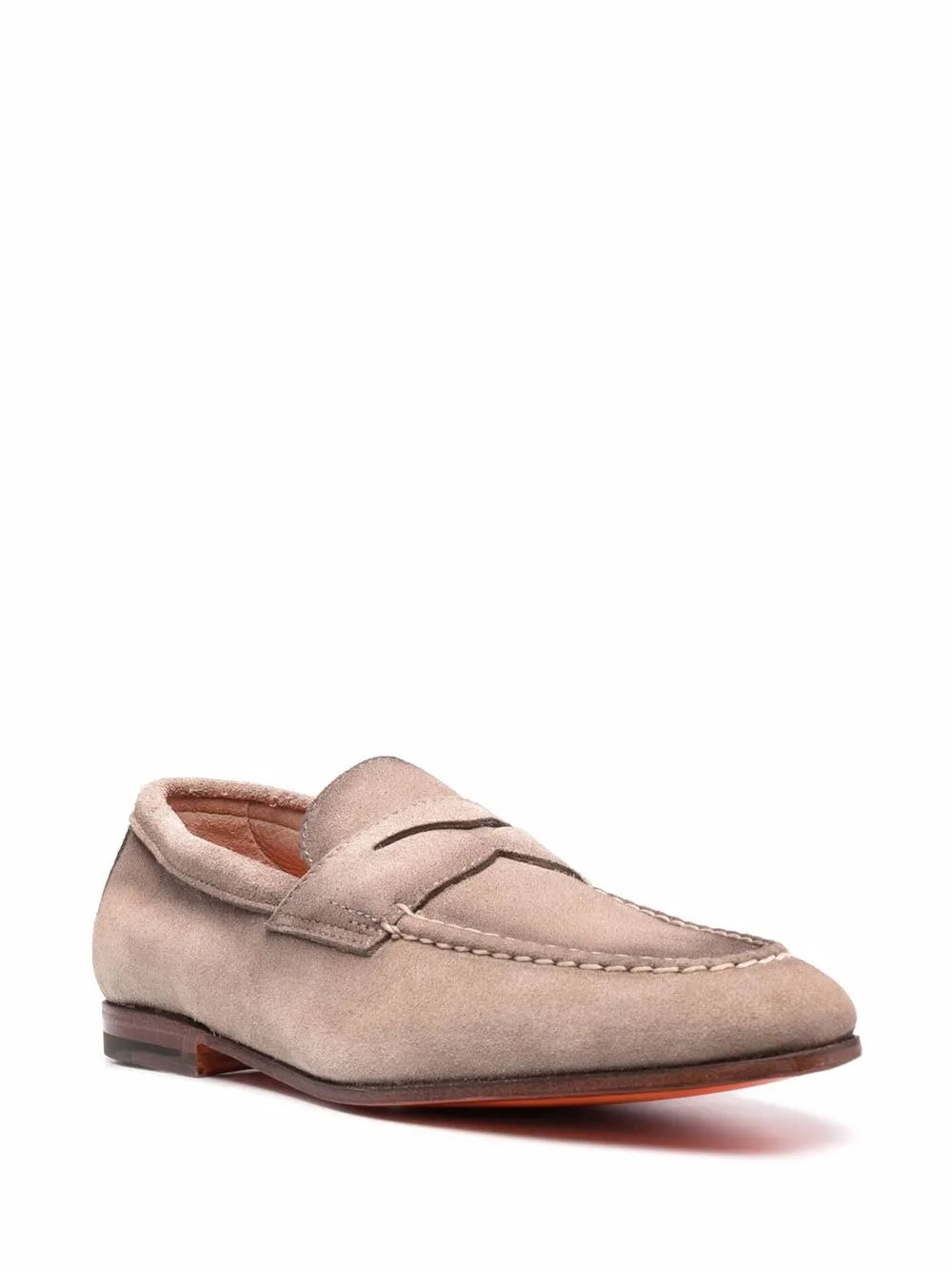Santoni suede penny loafers