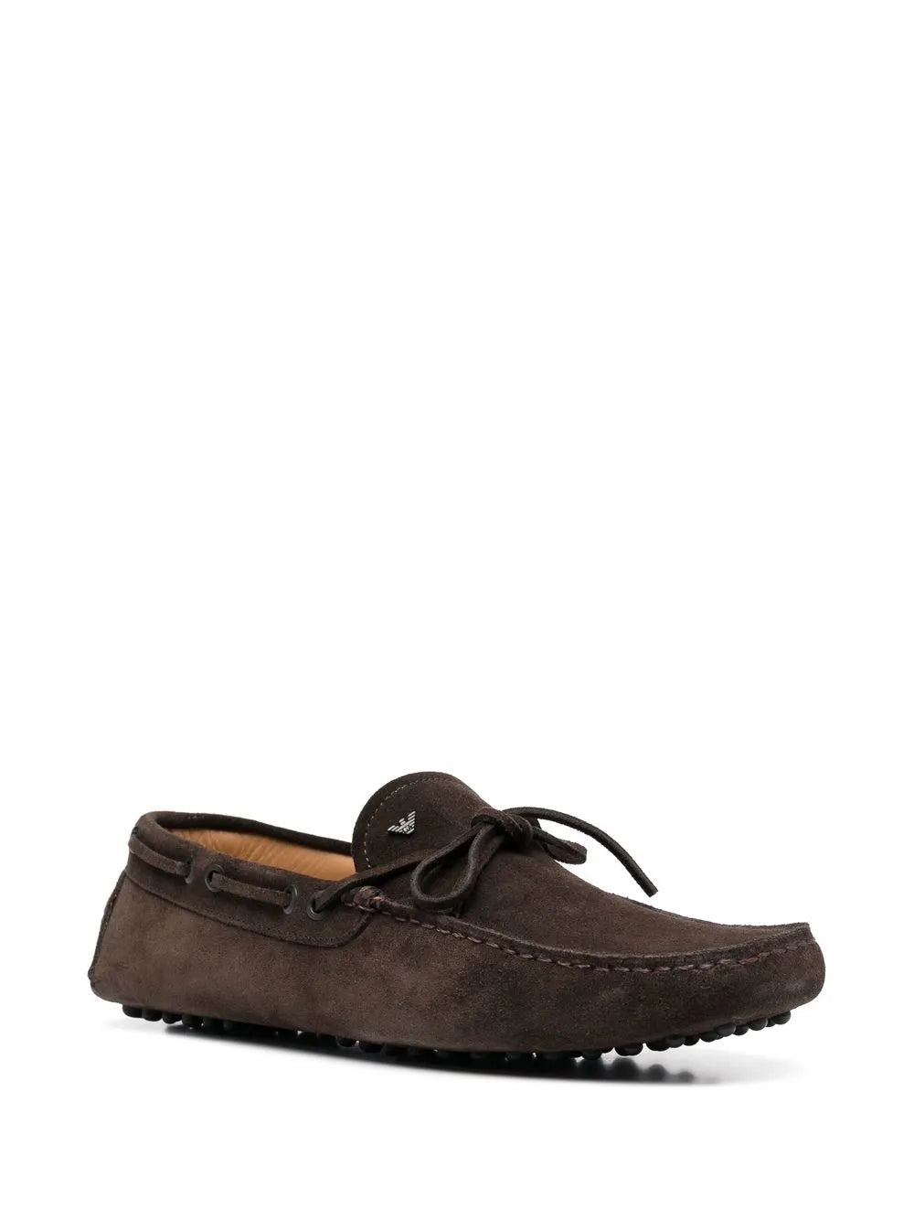 Emporio Armani lace-up leather boat shoes