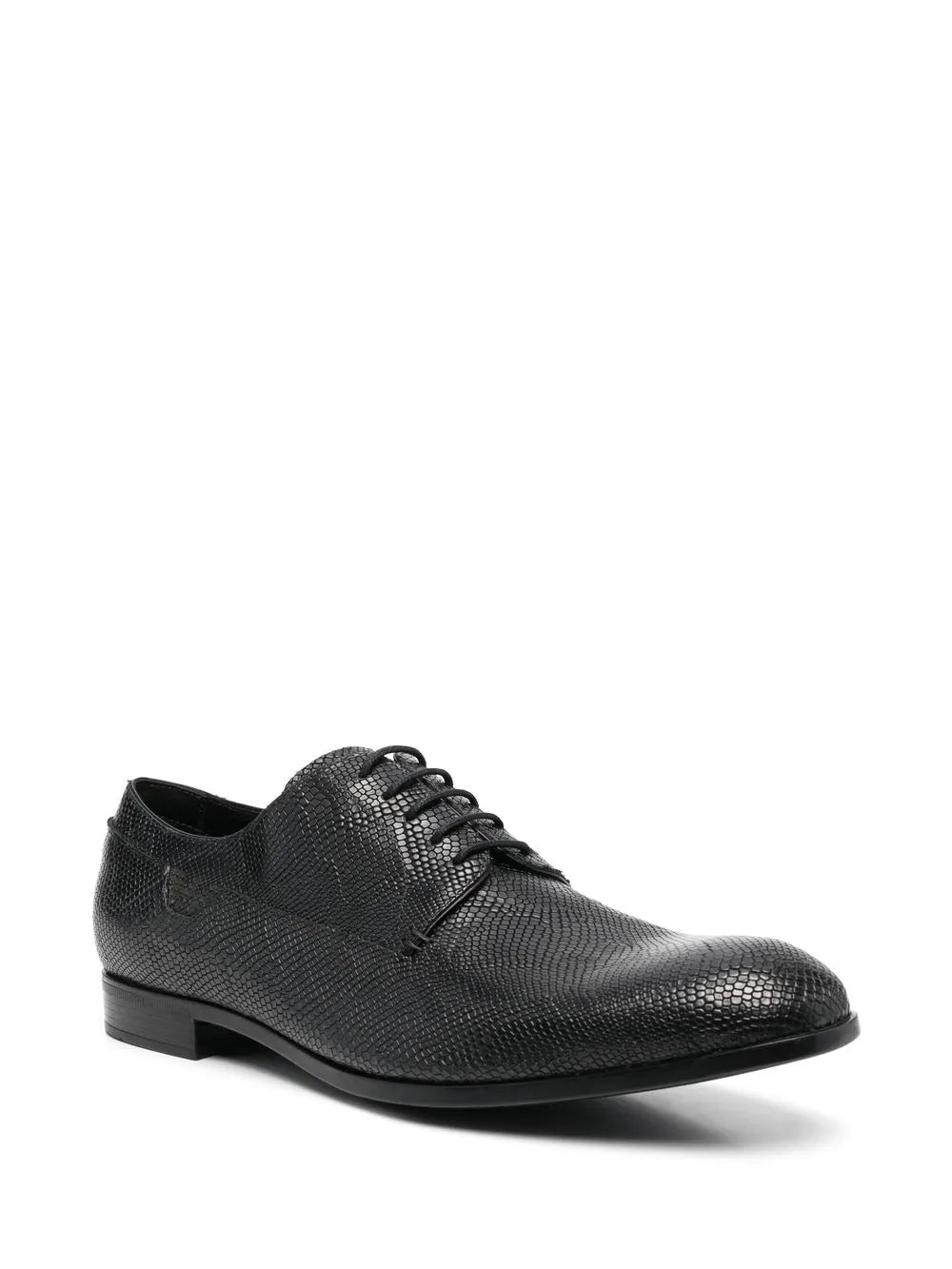 Emporio Armani snakeskin-effect leather Derby shoes