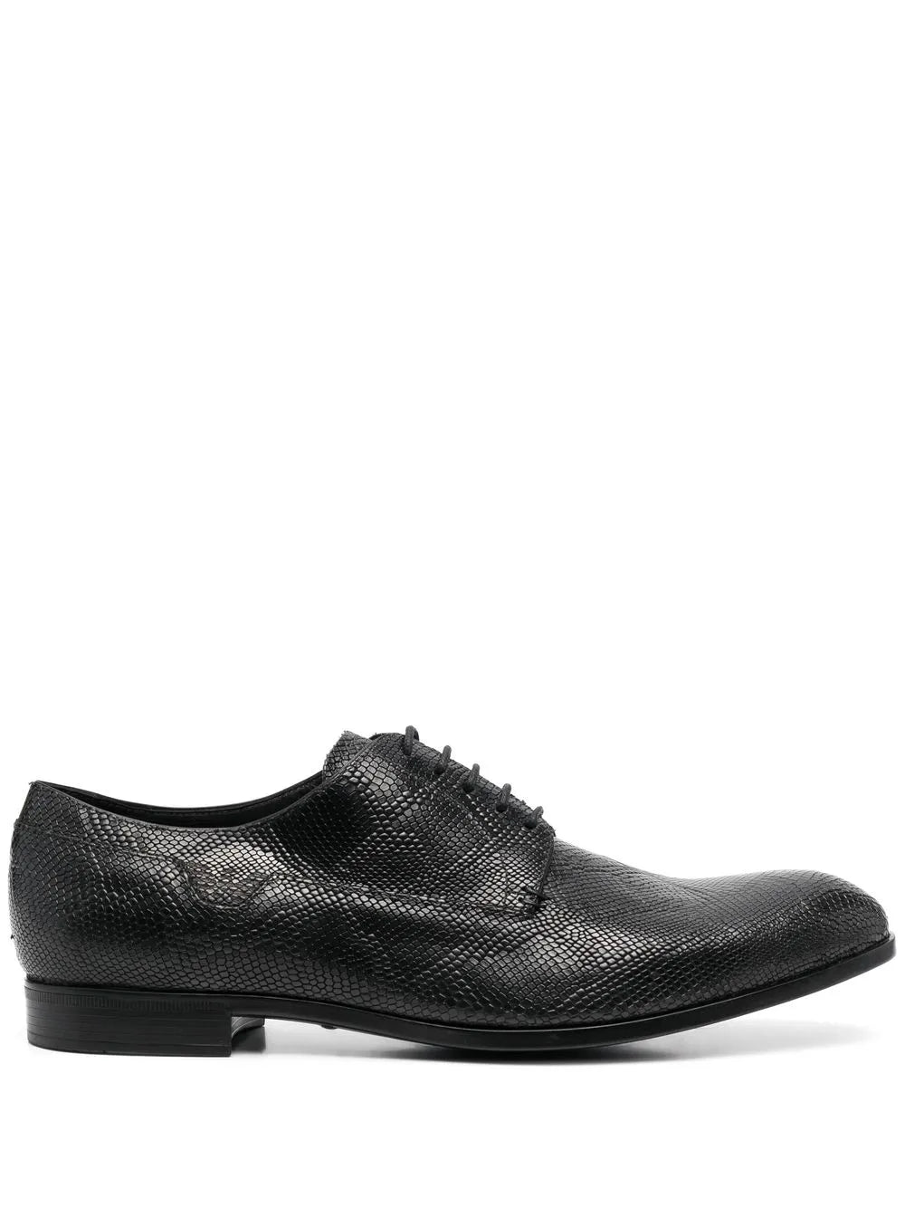 Emporio Armani snakeskin-effect leather Derby shoes
