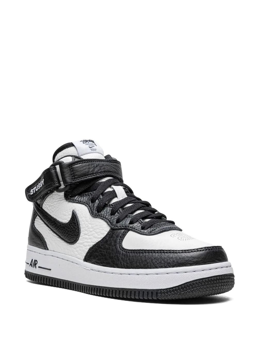Nike x Stüssy Air Force 1 Mid "Light Bone Black" sneakers