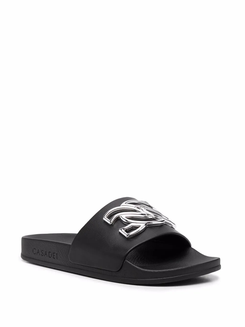 Casadei logo-plaque slides