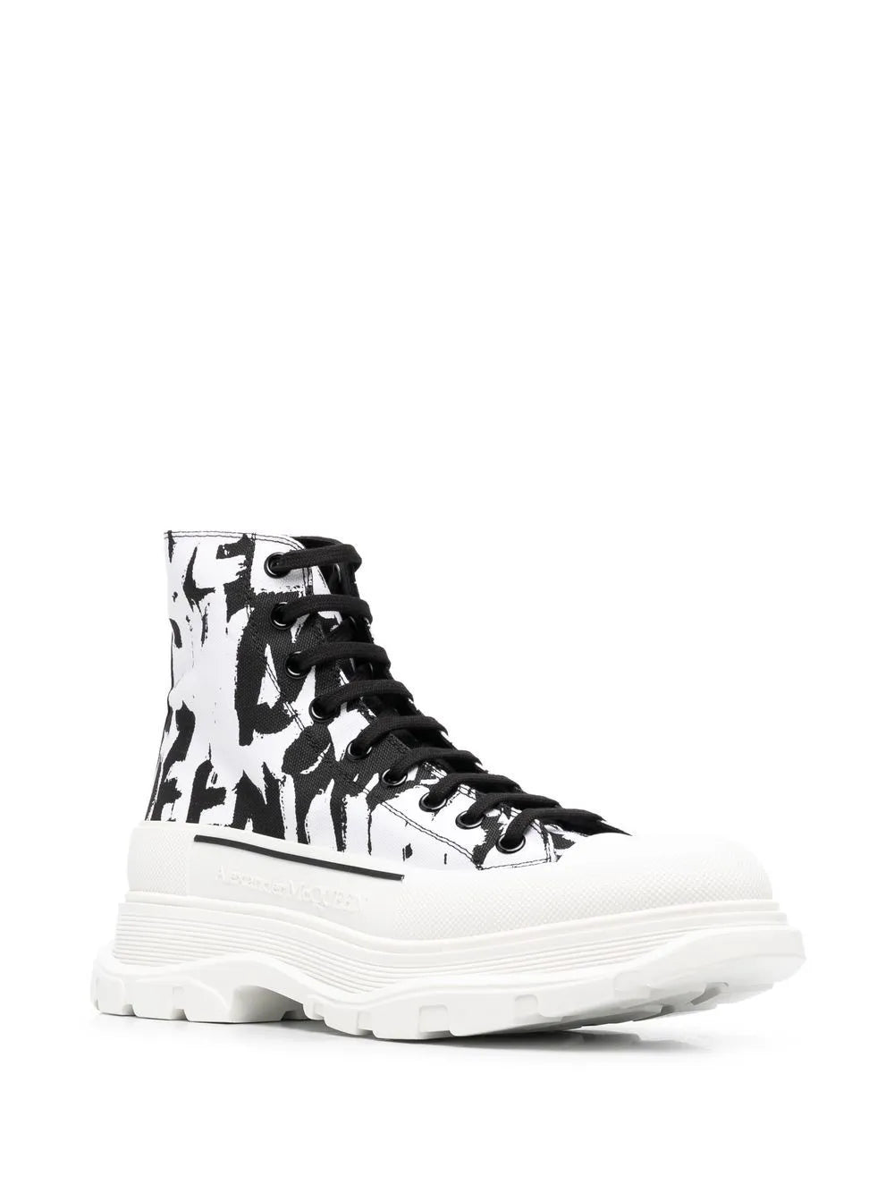 Alexander McQueen Graffiti Tread canvas boots