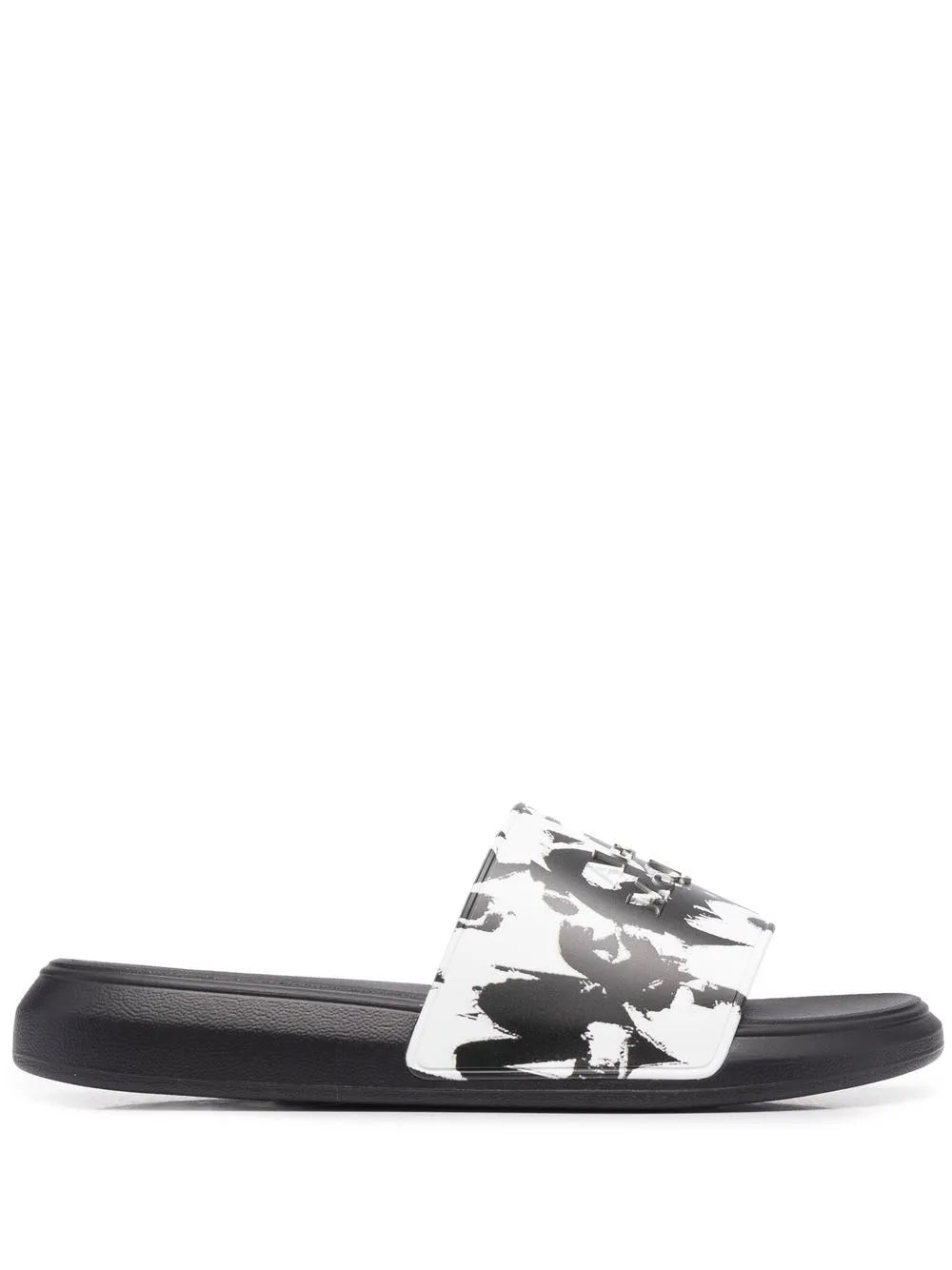 Alexander McQueen Graffiti paint splatter slides