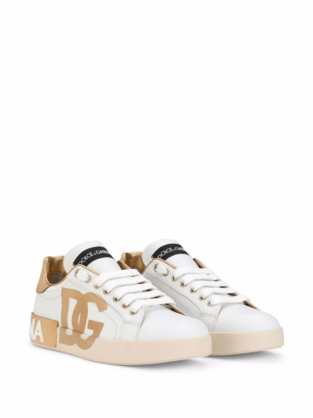 Dolce & Gabbana Portofino logo-print leather sneakers