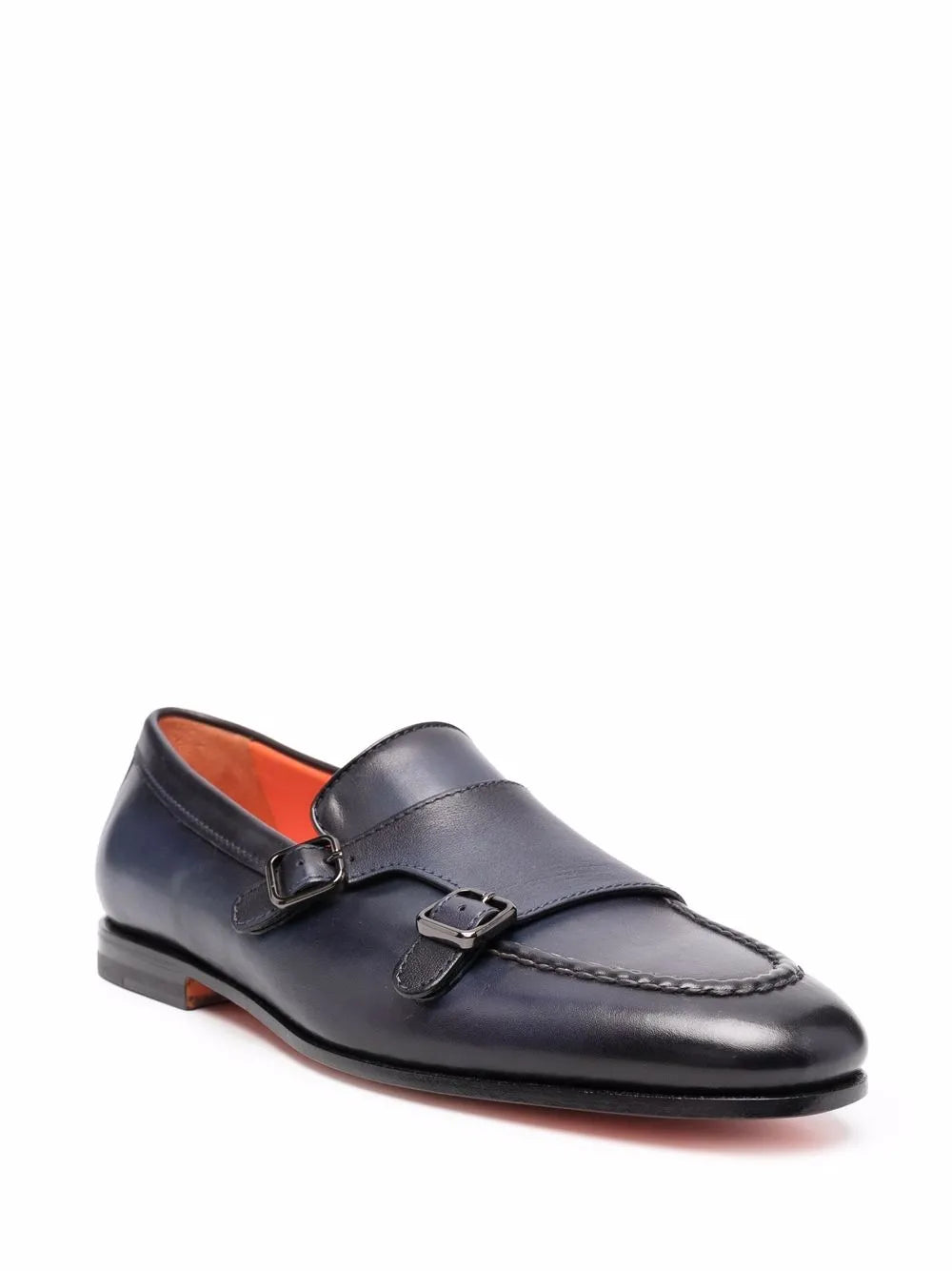 Santoni side buckle-fastening monk shoes