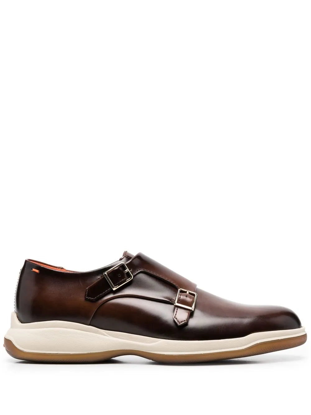 Santoni double-buckle monk shoes