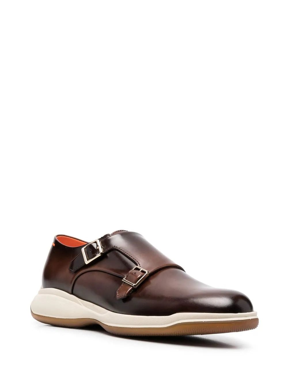 Santoni double-buckle monk shoes
