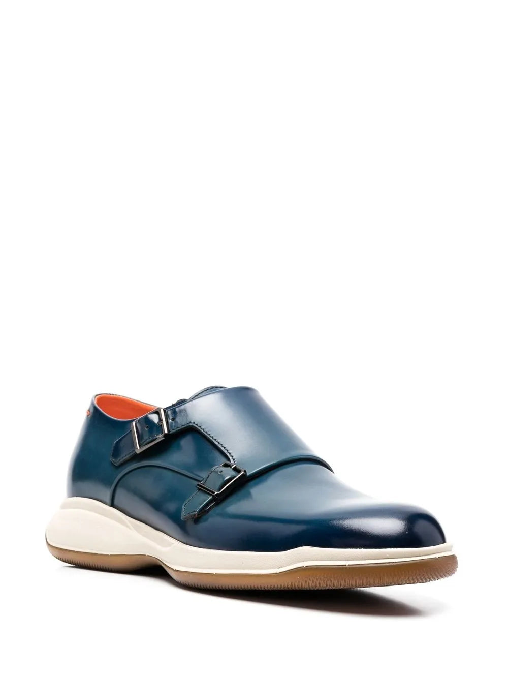 Santoni double-buckle monk shoes
