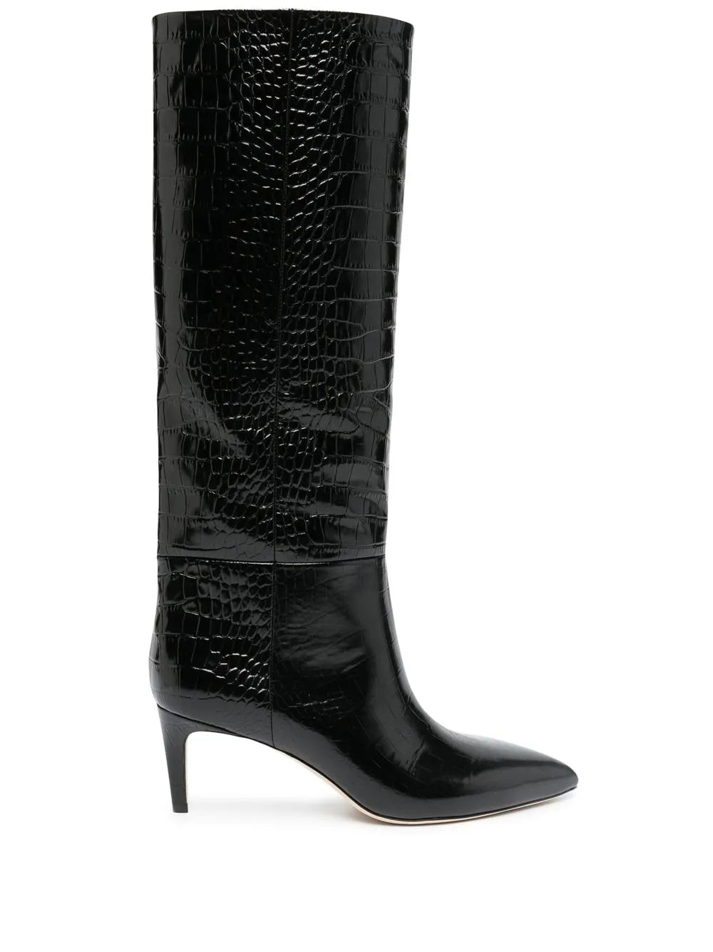 Paris Texas crocodile-embossed leather boots