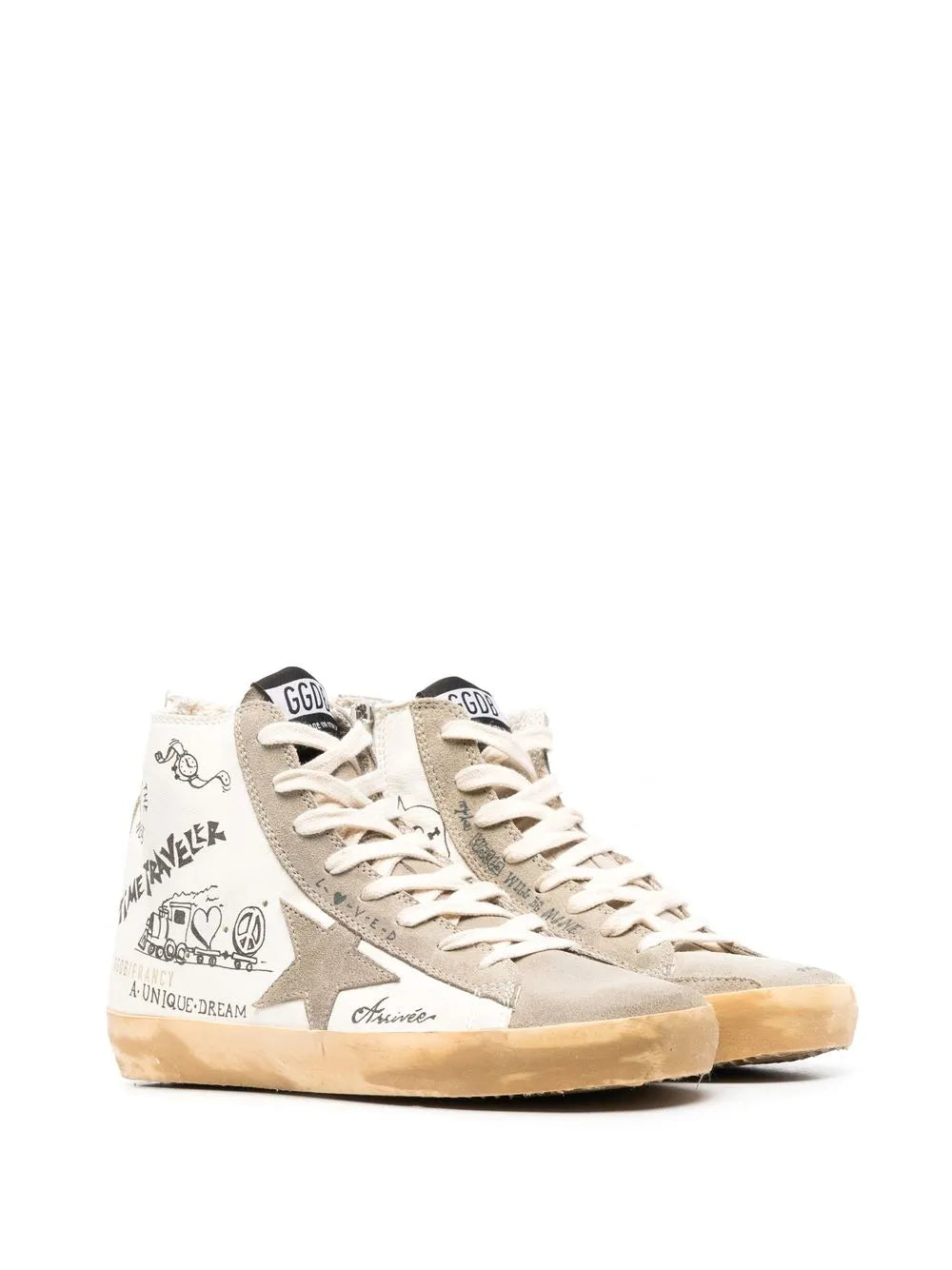 Golden Goose Francy Journey-print high-top sneakers