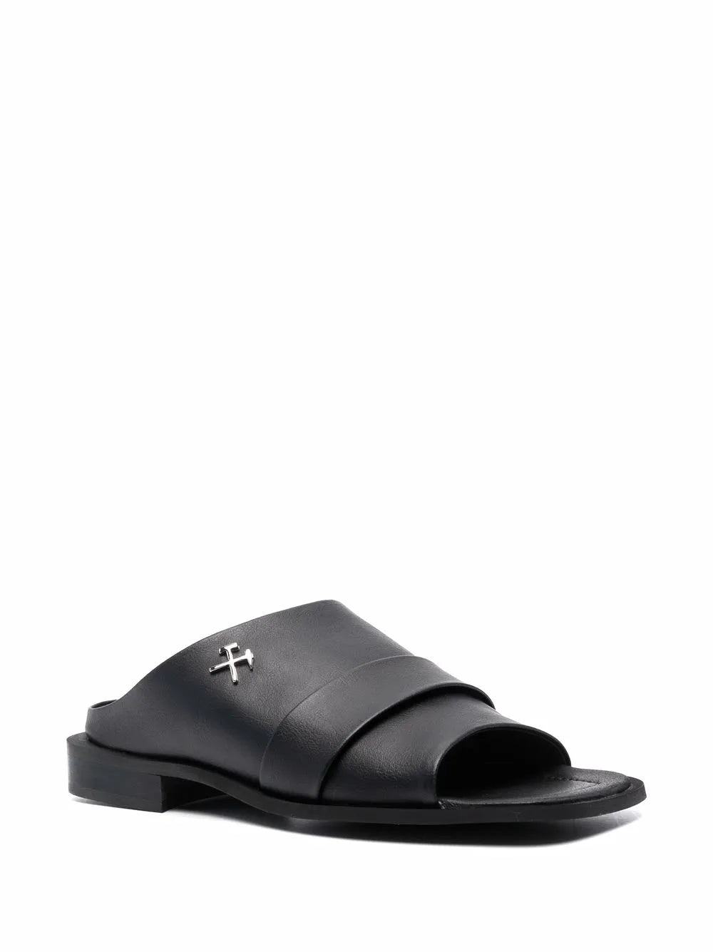 GmbH logo-plaque faux-leather sandals