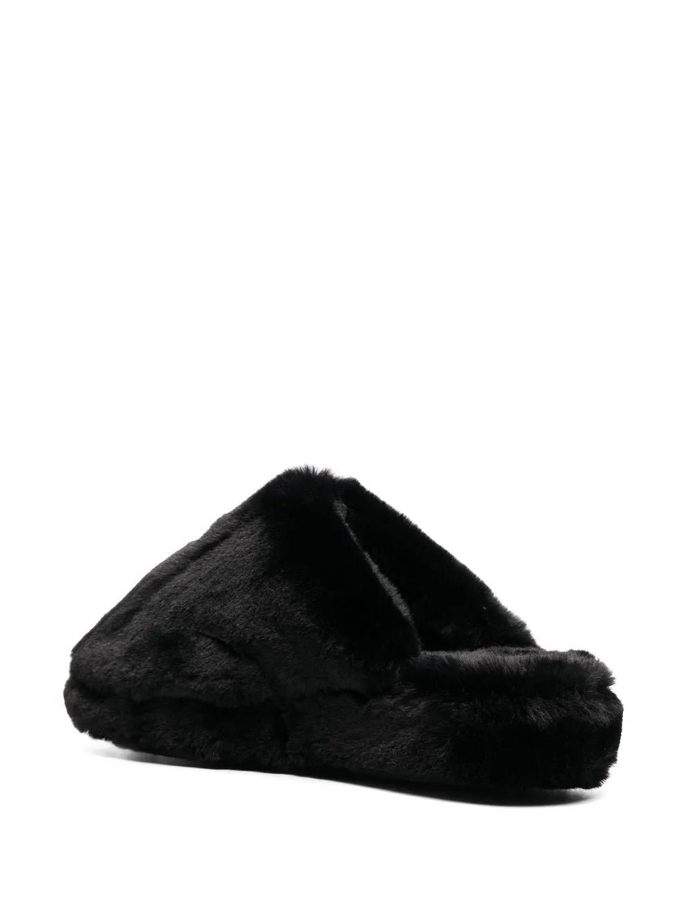 Versace Medusa faux-fur slippers