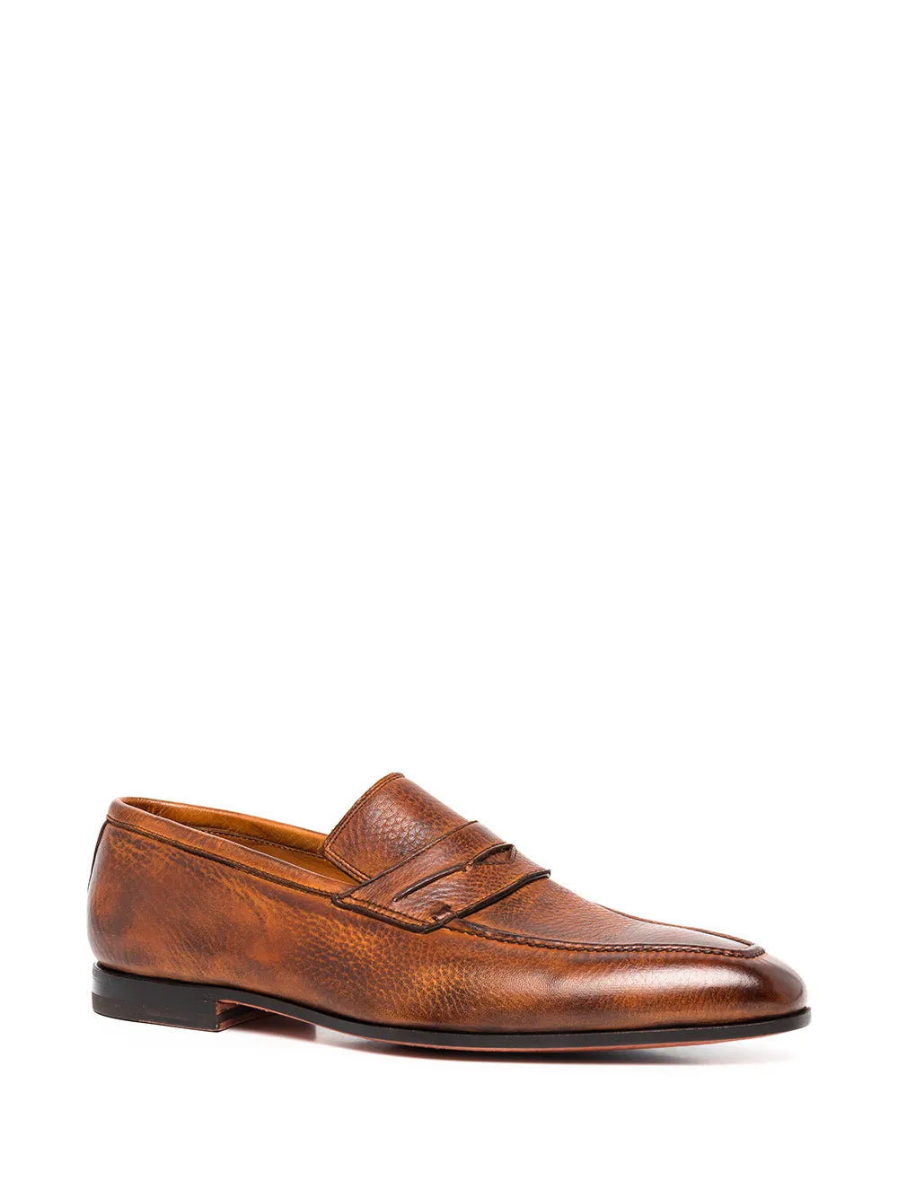 Bontoni principe leather slip-on loafers