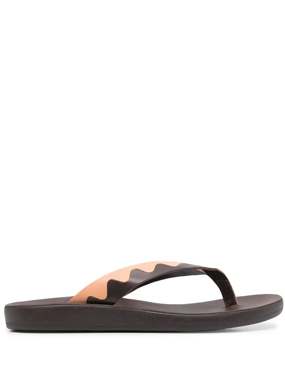 Ancient Greek Sandals Ammos two-tone leather flip-flops