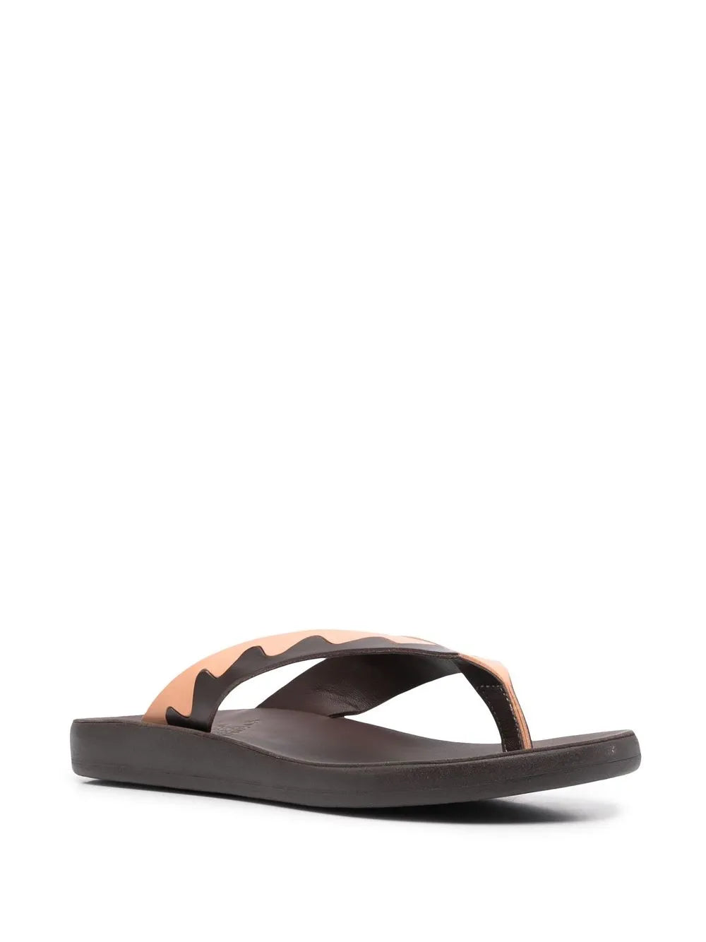 Ancient Greek Sandals Ammos two-tone leather flip-flops