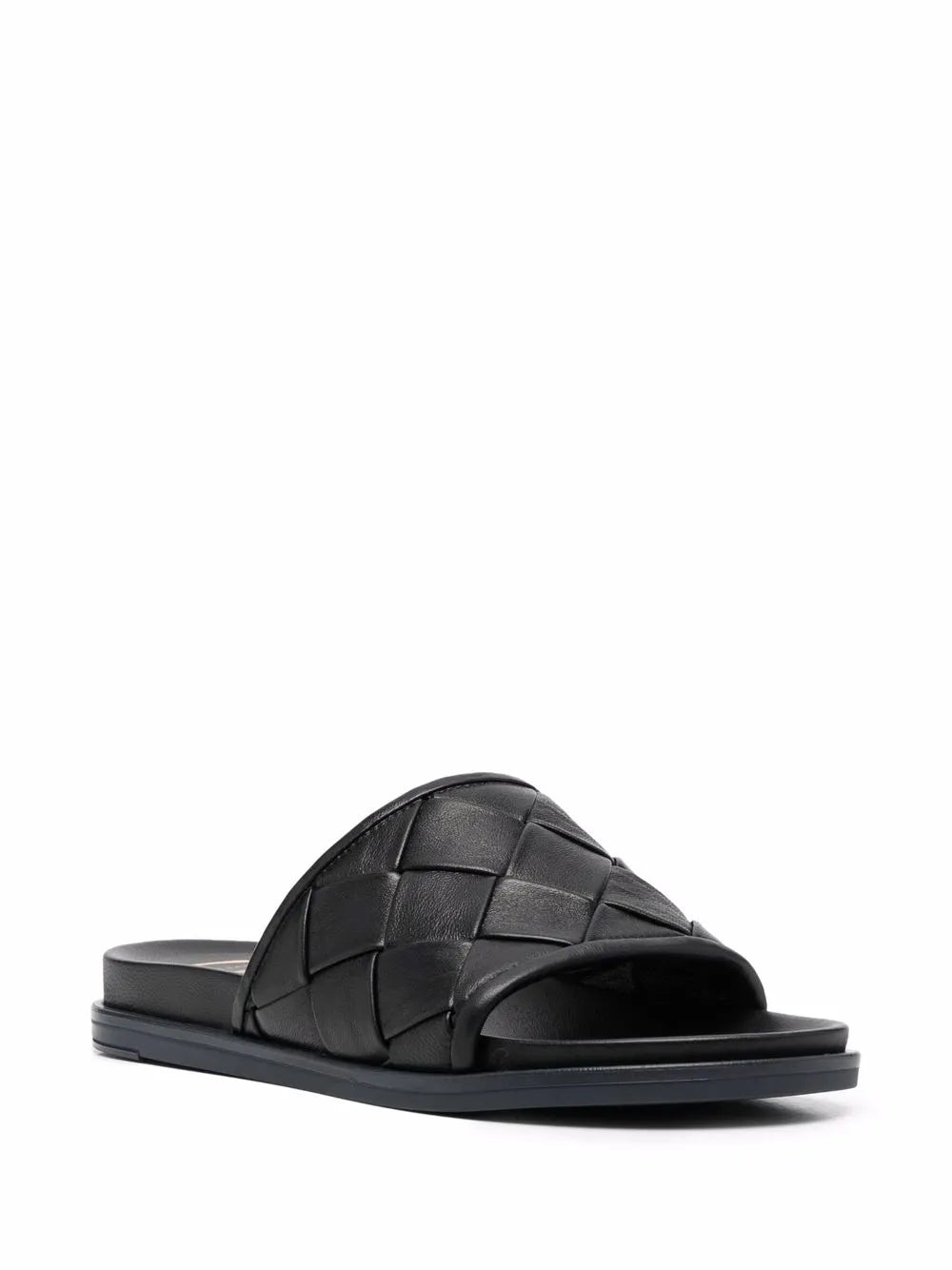 Casadei interwoven leather sliders