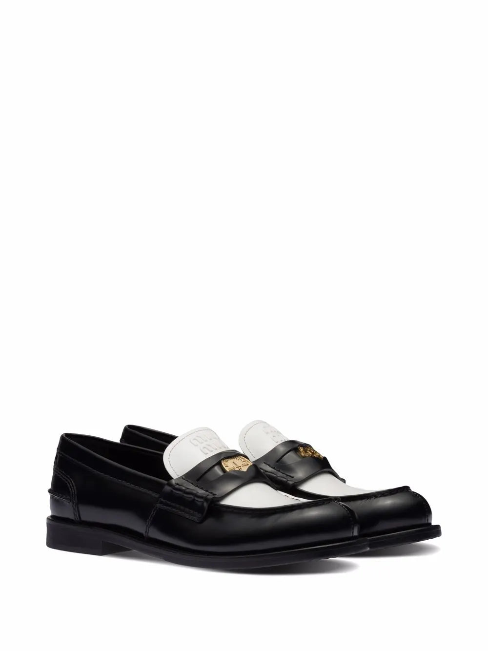 Miu Miu leather penny loafers