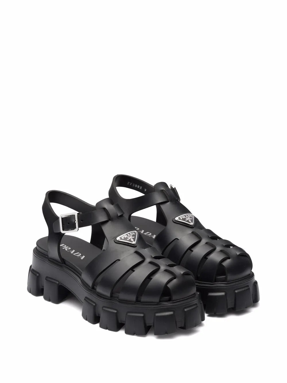 Prada triangle-logo fisherman sandals