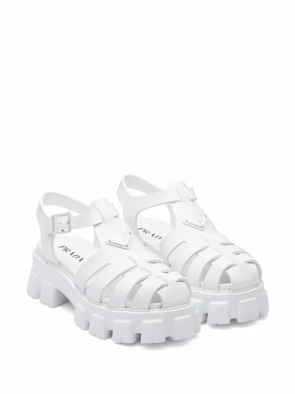 Prada triangle-logo fisherman sandals