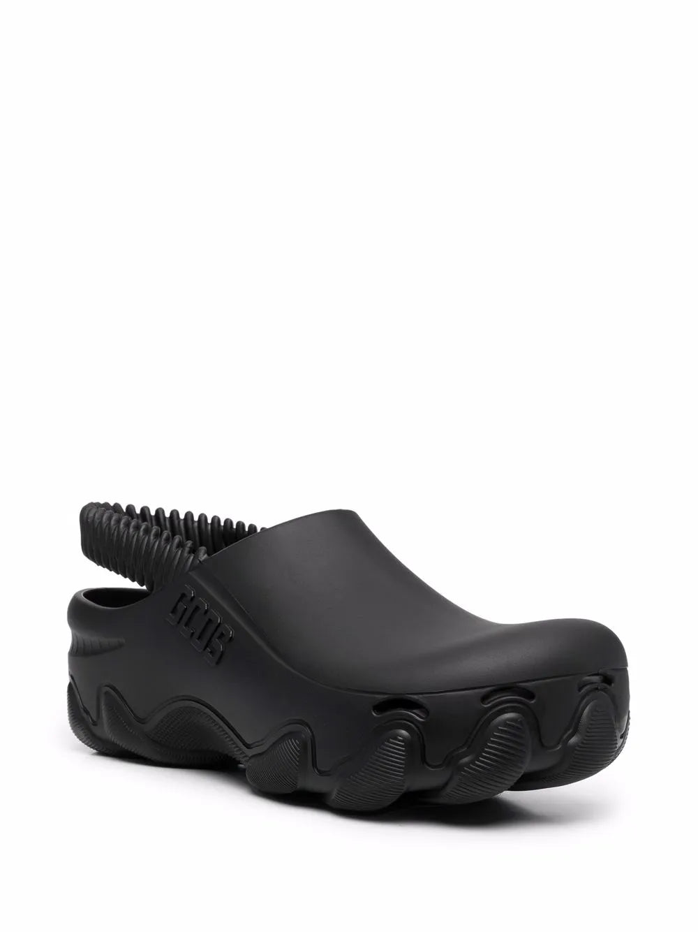 GCDS embossed-logo slingback clogs
