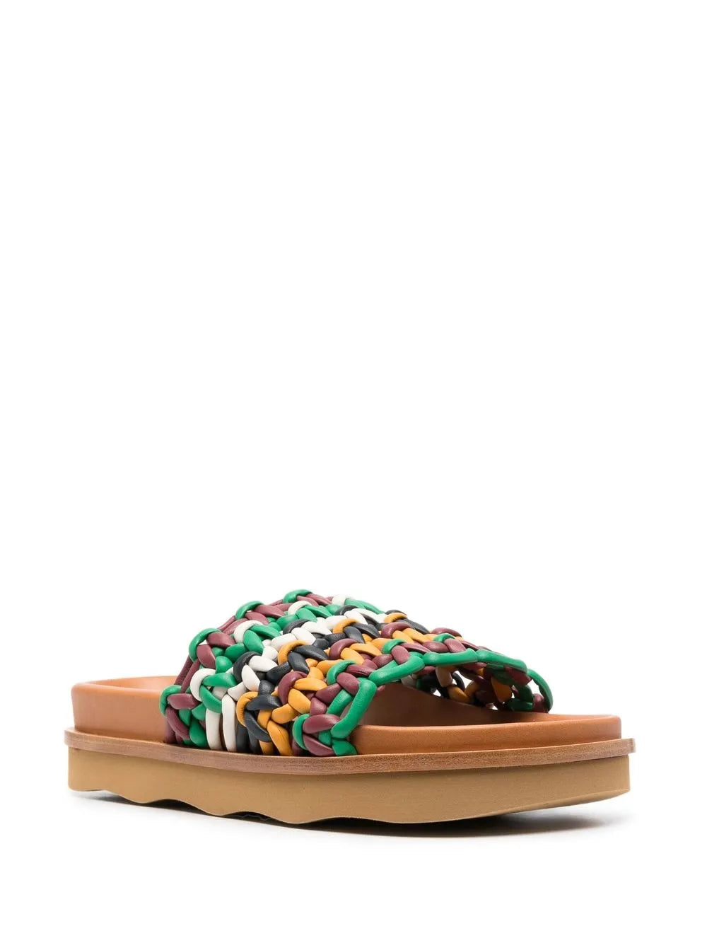 Chloé interwoven-strap design slides