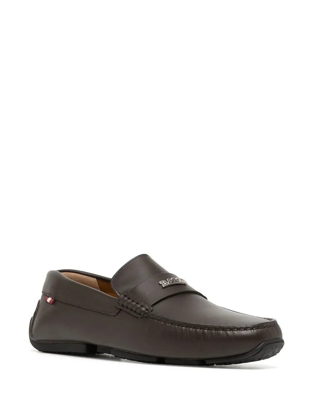 Bally logo-plaque leather loafers