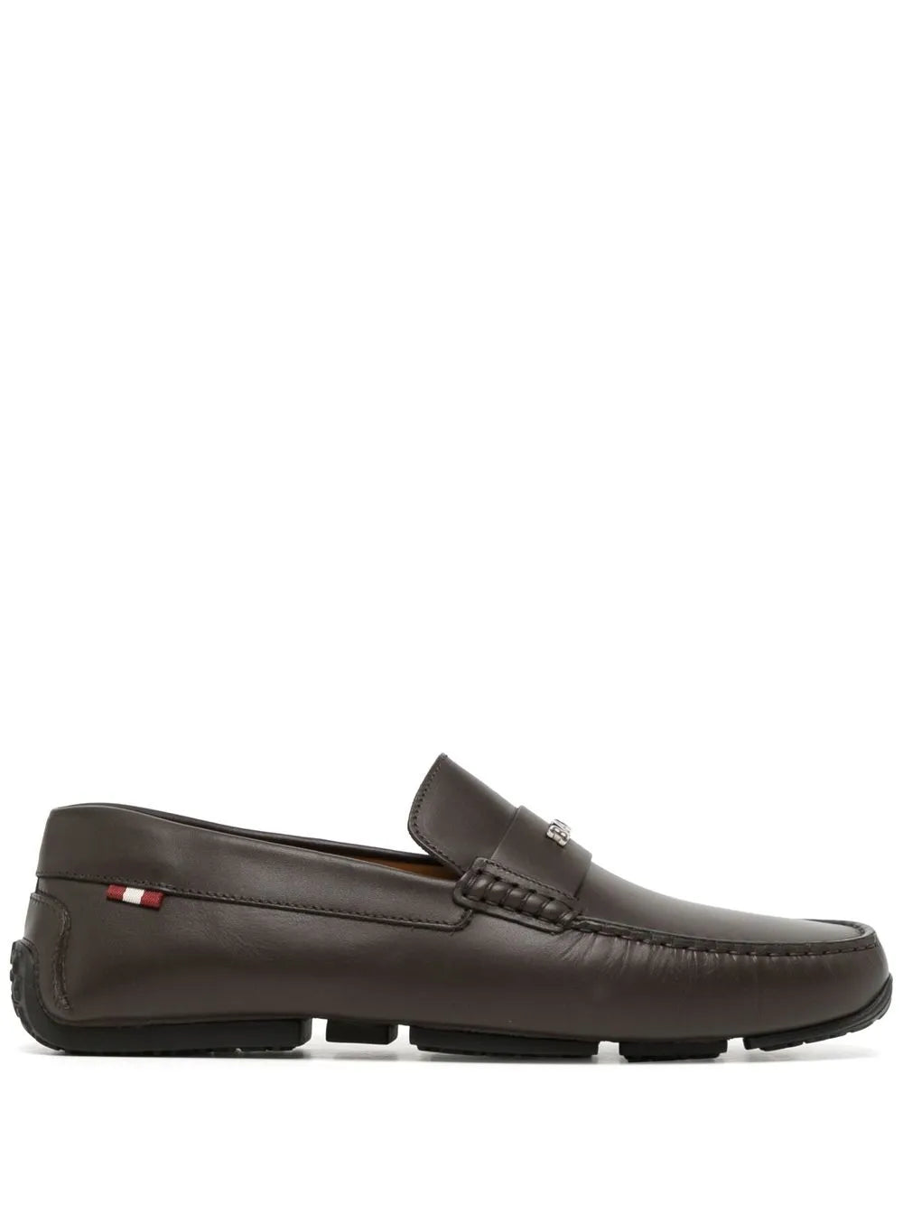 Bally logo-plaque leather loafers
